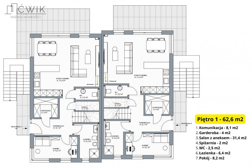 Kraków, Dożynkowa, Przestronny apartament na kameralnym osiedlu 123m2
