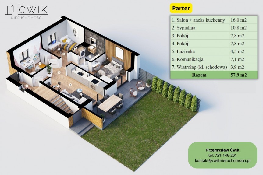 wielicki, Niepołomice, Topolowa, Mieszkania na parterze z ogrodem - 4 pokoje