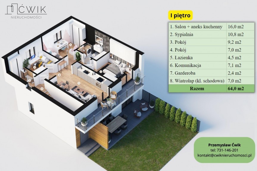 wielicki, Niepołomice, Topolowa, Nowe osiedle - mieszkania na 1 piętrze z balkonem