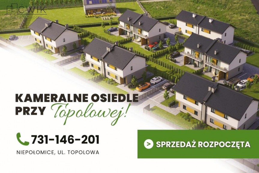 wielicki, Niepołomice, Topolowa, Nowe osiedle - mieszkania na 1 piętrze z balkonem