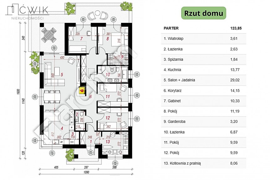 bocheński, Bochnia, Prosz&oacute;wki, Nowoczesny dom parterowy 123,85 m&sup2; | 8,2 ar | 2,5 km od Bochni