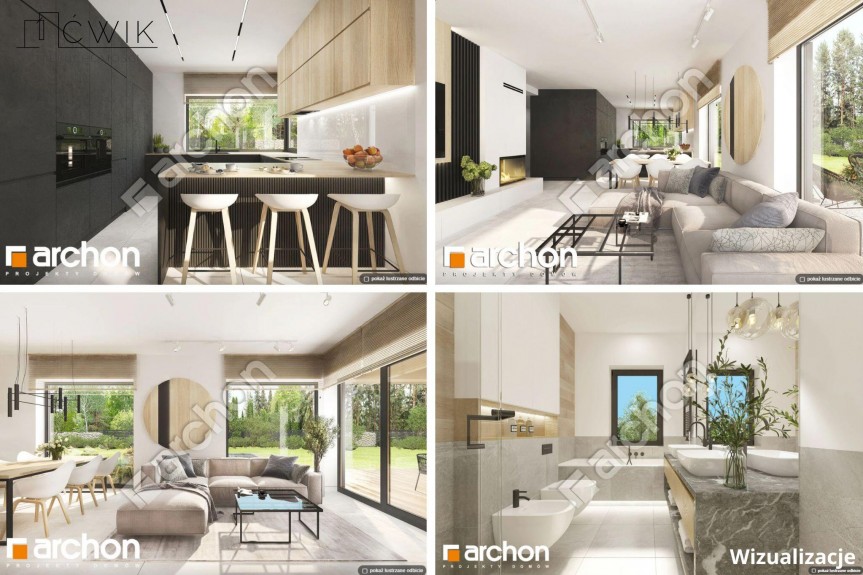 bocheński, Bochnia, Prosz&oacute;wki, Nowoczesny dom parterowy 123,85 m&sup2; | 8,2 ar | 2,5 km od Bochni